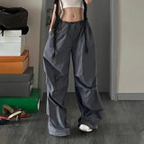 Anokhinaliza Hiphop Baggy Cargo Pants Women Parachute Vintage Retro Sweatpant Jogger Sport Y2k Streetwear Clothes