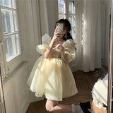 dress French Retro Court Style Fairy Dress Women's Elegant Sweet Birthday Party Dress Organza Pettiskirt