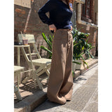 boy outfits Fall 2024 Maillard Retro Casual Pants Women's American-Style Wide-Leg Pants Women's Zd8051