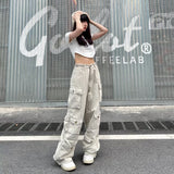 concert outfit American Retro Functional Overalls Women's Ins High Street Fried Street Ruan Handsome Women's Ruan Handsome Pants Fashion