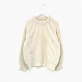 outfit inspo Chic Retro Lazy Thick Needle round Neck Pullover Women's Loose Long Sleeve Warm Sweater Top