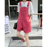 fall 2024 outfits Sweet Cool Girl's Vigorous Suspender Straight Shorts Women's Spring and Summer Casual All-Match High Waist Slimming Denim Jumpsuit Fashion