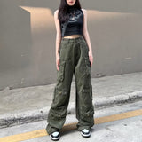 concert outfit American Retro Functional Overalls Women's Ins High Street Fried Street Ruan Handsome Women's Ruan Handsome Pants Fashion