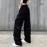 concert outfit 2024 Summer New Personalized Street Fashion Ins Straight Slimming Multi-Pocket Overalls for Women