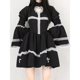 Anokhinaliza Harajuku Maid Kawaii Lolita Dress Women Costumes Hollow Out Aesthetic Cosplay Lace Trim Y2k Clothes Anime Dresses Woman