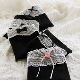 Anokhinaliza 5Pcs/Set Lolita Girls' Pantys Women's Cotton Underwear Briefs Sexy Lace Female Shorts Black Panties Breathable Underpants M-XL