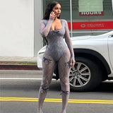 Anokhinaliza Bows Lace Mesh See Through Long Jumpsuit One Pieces Sexy Club Outfits For Women New Fashion Rompers Y2K Clothing 2024