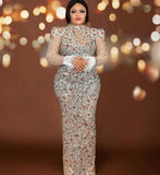 Anokhinaliza Women Clothing Luxury Birthday Dress Woman Rhinestone Diamond Stage Show Outfit Celebrity Maxi Bodycon Dress