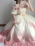 Anokhinaliza Dress Adult Princess Prom Gradually Varied Pink Mesh Skirt