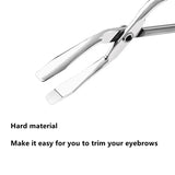 Anokhinaliza Stainless Steel Eyebrow Tweezer Angle Head Eye Brow Clips Eyelashes Extension Tweezers Beard Nasal Hair Removal Makeup Tools