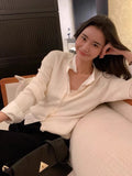 Anokhinaliza 2024 new fashion V-neck 100 pure cashmere knit cardigan women spring and autumn lean all short top coat