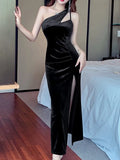 Anokhinaliza Elegant Sleeveless Bodycon Midi Party Dress Women Vintage Slim Black Prom Vestidos Female Fashion Sexy Club Robe Clothes