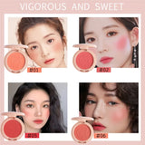 Anokhinaliza New 6 Colors Cosmetic Blush Makeup Palette Mineral Powder Red Rouge Lasting Natural Cream Cheek Tint Orange Peach Pink Blush