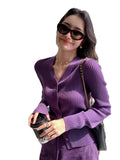 Anokhinaliza 2024 new fashion V-neck 100 pure cashmere knit cardigan women spring and autumn lean all short top coat