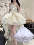 Anokhinaliza Fashion Elegant Birthday Lolita Party Dress With Underskirt Outfits Women French Ruffles Dancing Vestidos Summer Korean Clothes