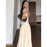 Anokhinaliza Vintage Elegant Sleeveless Dress Maxi Dresses for Women 2024 Summer One-piece Long Evening Casual Wedding Party Dress