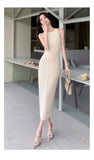 Anokhinaliza 2024 Summer New Elegant Party Bodycon Beautiful Long Dresses for Women Sleeveless High Waist Slim Split Sundress Female Clothing