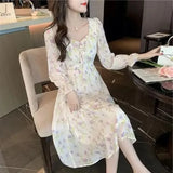 Anokhinaliza Dresses for Women Holiday Floral Loose Woman Dress Evening Graduation Party Prom Flower Women's Clothing Vintage Hot Trendy Y2k