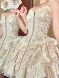 Anokhinaliza Sweet Elegant Suspender Prom Dress Female Summer Princess Party Dress
