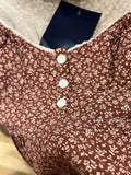 Anokhinaliza Vintage Floral Print Button Tank Tops Women Sweet Lace Trim V Neck Cotton Sleeveless Camisoles Summer Cute High Waist Slim Vests