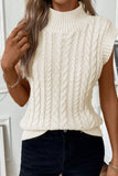 Anokhinaliza Cable Knit Turtleneck Sweater Vest