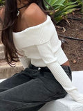 Anokhinaliza Perfee Off Shoulder Long Sleeve Sweater