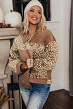 Anokhinaliza Leopard Button Up Drop Shoulder Jacket