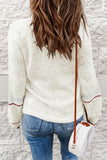 Anokhinaliza Pilling Detail Round Neck Long Sleeve Sweater