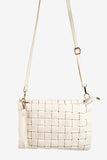 Anokhinaliza Fame Faux Leather Basket Weave  Crossbody Bag