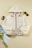 Anokhinaliza Zip Up Long Sleeve Hooded Jacket