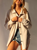 Anokhinaliza Button Up Long Sleeve Jacket