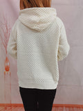 Anokhinaliza Drawstring Long Sleeve  Hooded Sweater