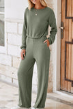 Anokhinaliza Round Neck Long Sleeve Jumpsuit