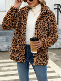 Anokhinaliza Button Up Drop Shoulder Fuzzy Jacket