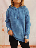 Anokhinaliza Drawstring Long Sleeve  Hooded Sweater