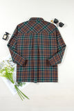 Anokhinaliza Plaid Button Up Long Sleeve Jacket