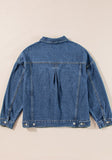 Anokhinaliza Pocketed Button Up Denim Jacket