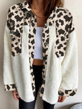 Anokhinaliza Fuzzy Button Up Long Sleeve Jacket