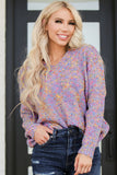 Anokhinaliza Confetti V-Neck Long Sleeve Sweater