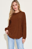 Anokhinaliza Basic Bae Full Size Ribbed Round Neck Long Sleeve T-Shirt