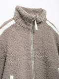 Anokhinaliza Zip Up Turtleneck Long Sleeve Plush Jacket