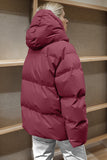 Anokhinaliza Pocketed Zip Up Hooded Puffer Jacket