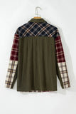 Anokhinaliza Plaid Button Up Long Sleeve Jacket