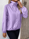 Anokhinaliza Ivy Lane Pocketed Zip Up Long Sleeve Jacket