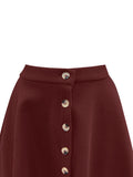 Anokhinaliza Buttoned Corduroy Mini Skirt