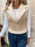 Anokhinaliza Zip Up Sherpa Vest Coat