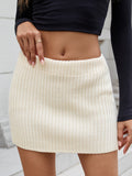 Anokhinaliza Ribbed Mini Sweater Skirt