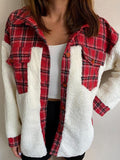 Anokhinaliza Fuzzy Button Up Long Sleeve Jacket