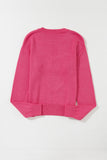 Anokhinaliza XOXO Round Neck Drop Shoulder Sweater