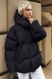 Anokhinaliza Pocketed Zip Up Hooded Puffer Jacket